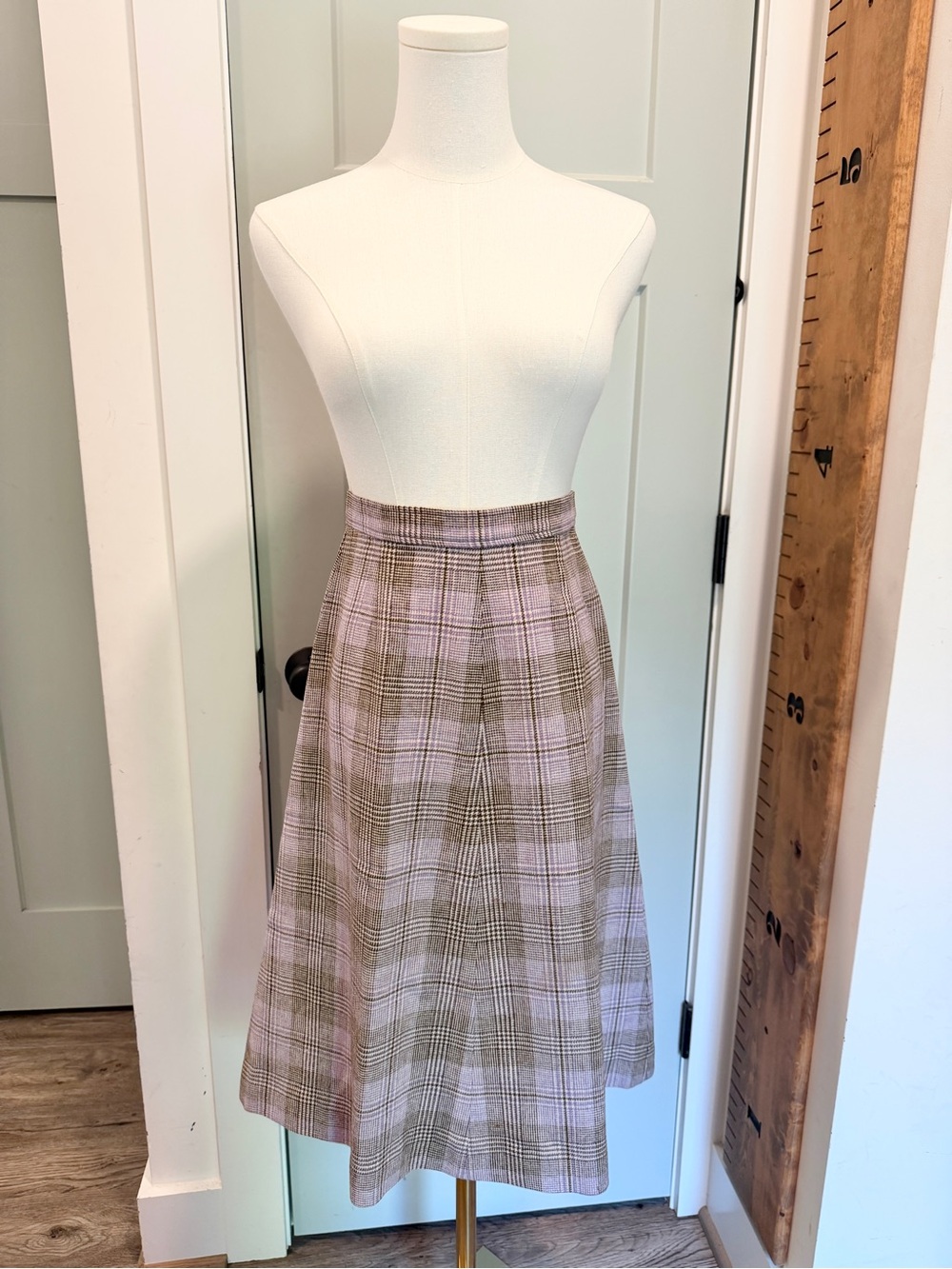 Vintage Pendleton Wool Plaid Midi Skirt Plaid Check Academia Rory Gilmore